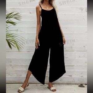 Black Romper with Pockets from SHEIN Size L